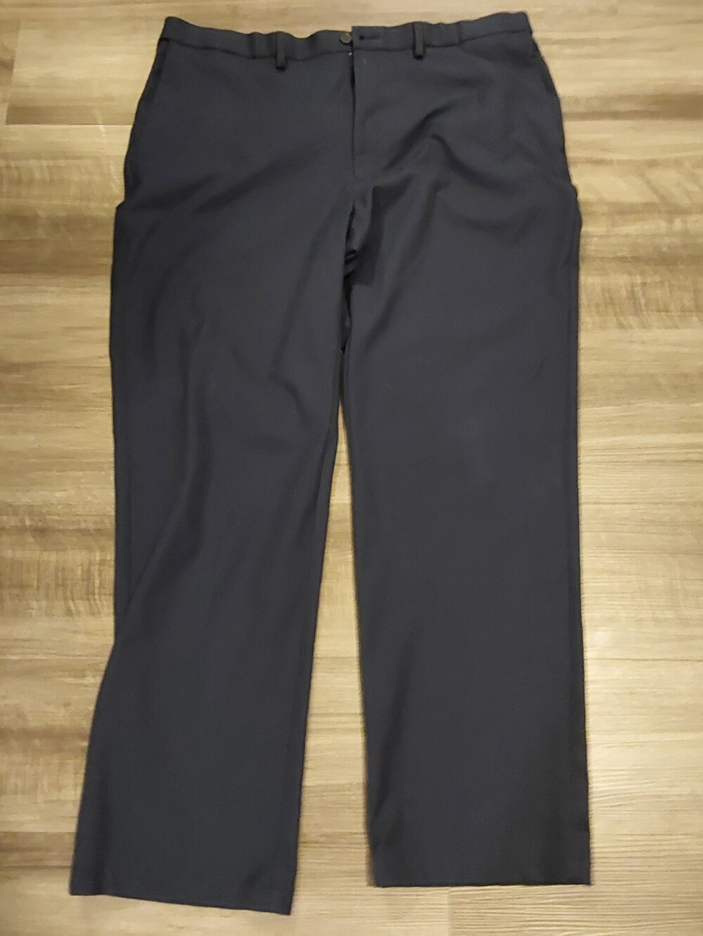 Haggar Classic Straight-Leg Cool 18 Pro Dress Pants — Dark Navy 40x32